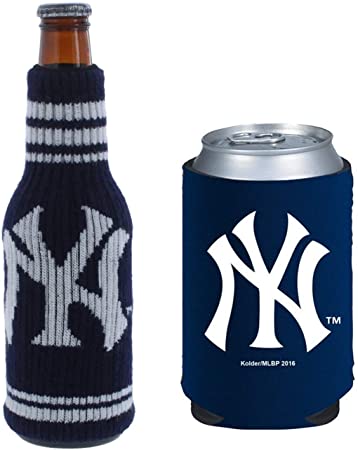 MLB Baseball Can & Bottle Holder Insulator Beverage Cooler