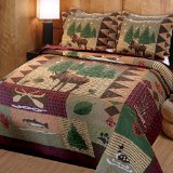 Greenland Home Moose Lodge Quilt Set FullQueen