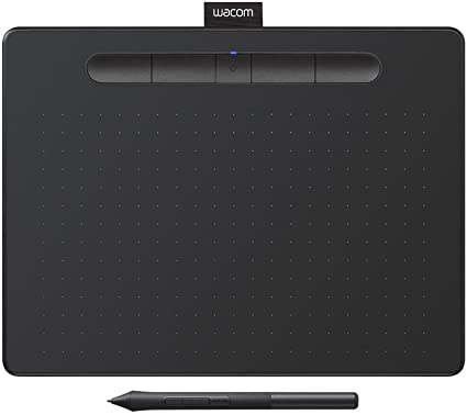 Wacom Intuos Wireless Graphic Tablet, with 3 Free Creative Software downloads, 10.4"x7.8", Black, (CTL-6100WL/K0-CX), Medium