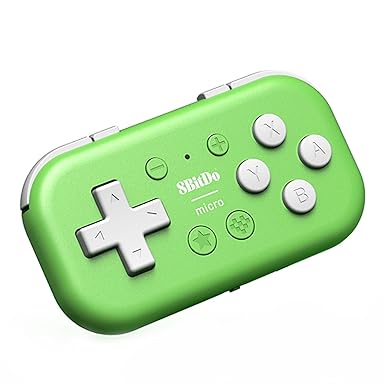 AKNES 8Bitdo&nbsp;Micro&nbsp;Bluetooth Controller, Pocket-sized Mini Gamepad for Switch/Lite/OLED, Android, and Raspberry Pi, Supports Keyboard Mode for macOS/iPadOS/iOS/Wins - Green