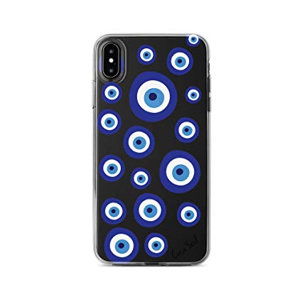 Case Yard Xs Max Cases Designed for Apple iPhone Xs Max Case iPhone Xs Max Clear Case with Design iPhone 10s Max Cases Clear Evil Eyes iPhone Xs Max Case