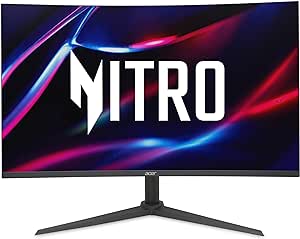 Acer Nitro 31.5" WQHD 2560 x 1440 1500R Curved PC Gaming Monitor | AMD FreeSync Premium | Up to 180Hz Refresh | 1ms VRB | Speakers | 1 x Display Port 1.4 & 2 x HDMI 2.0 | XZ320QU S3bmiiphx