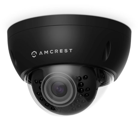 Amcrest ProHD Outdoor 3 Megapixel POE Vandal Dome IP Security Camera - IP67 Weatherproof, IK10 Vandal-Proof, 3MP (2048 TVL), IP3M-956E (Black)