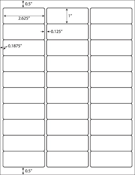 MFLABEL 500 Sheets 30-UP Easy to Peel FBA Labels 1"x2-5/8" White Shipping Labels Plus 48pcs Fragile Stickers (15,000 labels)