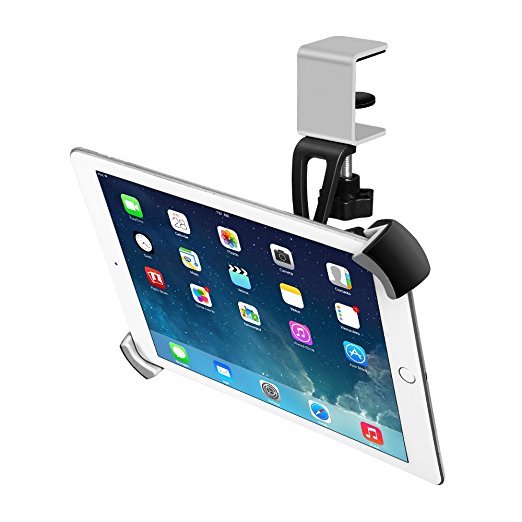 BESTEK Tablet Mount Holder with a Universal Clamp for 9.5" -14.5" Tablets and Other Compatible Devices, Silver