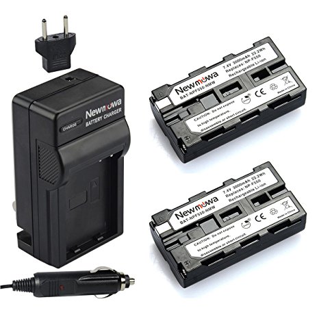 Newmowa NP-F550 Battery (2-Pack) and Charger kit for Sony NP-F330,F550,F570 and Sony CCD-SC55,TR516,TR716,TR818,TR910,TR917 Camera