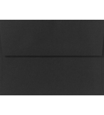 A7 Invitation Envelopes w/Peel & Press (5 1/4 x 7 1/4) - Black Linen (50 Qty.) | Perfect for Special Occasions and Invitations |