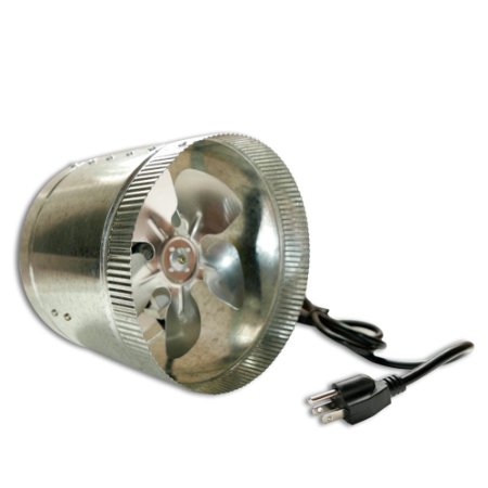 TerraBloom 8 Inch Duct Booster Fan, 400 CFM, 8" Inline Fan for Ventilation Intake or Exhaust