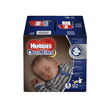 Huggies Overnite Diapers, Step 3, Giga Pack, 92-Count