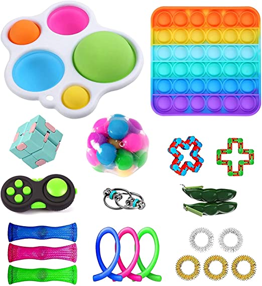 30Pcs Sensory Fidget Toy Set, Fidget Pack Sensory Relieves Stress Anxiety for Kids Adults