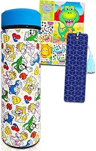 Super Mario Water Bottle Set for Kids – Bundle with Insulated Super Mario Drinking Bottle for Boys, Girls Plus Stickers Activity Book and More | Mario Drinking Cup