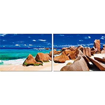 Baxton Studio Tasmanian Tide Mounted Diptych Photography Print