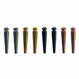 8 Premium Easy Grip Cribbage Pegs with a Tapered Design - 2 Gold 2 Silver 2 Black and 2 Copper with Velvet Pouch
