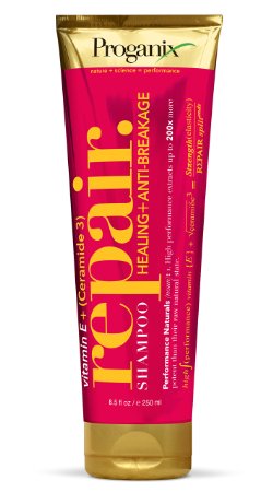 Proganix Vitamin E Plus Ceramide 3 Repair Shampoo, 8.5 Ounce