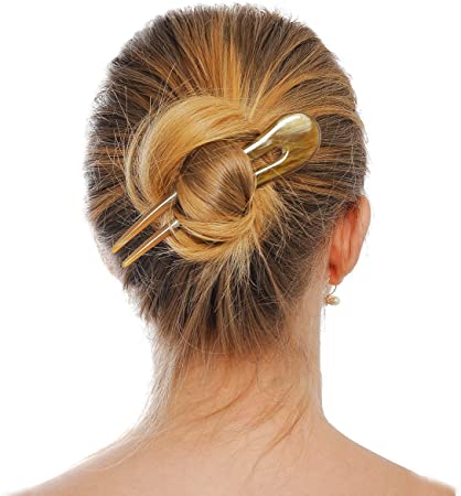 Marycrafts Wavy Buffalo Horn Hair Fork Hair Stick Hair Accessories For Women