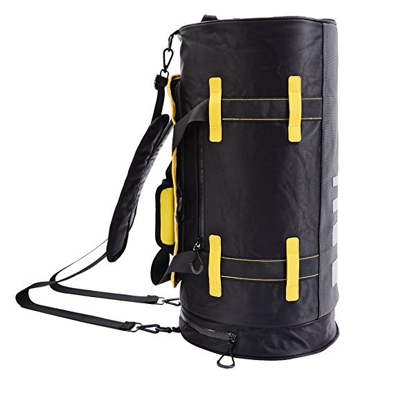 Sports Duffle Bag Large Water Resistant Convertible to Backpack Duffel/ Multipurpose Traveling Bag with Reflective Strips
