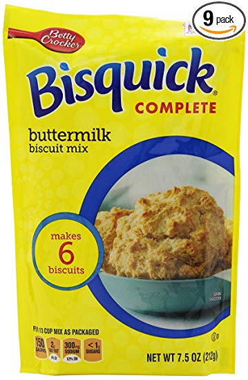 Betty Crocker Bisquick Buttermilk Complete Biscuit Mix, 7.5 oz (Pack of 9)