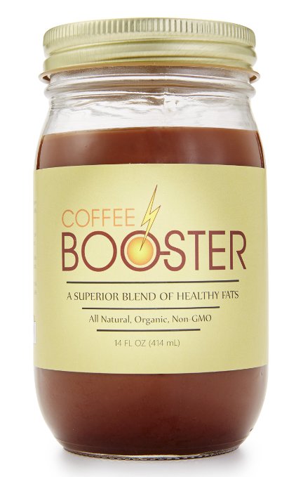 Coffee Booster - Top Quality Blend of Grass-fed Ghee, Coconut Oil, and Cacao, 14 oz