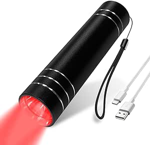 Rotlicht Therapie Torch, 660nm Rotlichtlampe & 850nm Infrarotlampe, 1000mAh Tragbare Red Light Therapy, Rotlicht Lampe für Schmerzlinderung und Blutzirkulation