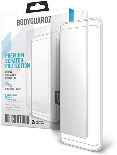 BodyGuardz - HD Contour Edge-to-Edge Hardened PET Screen Protector Compatible with Samsung Galaxy S10