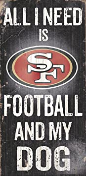Fan Creations Sign San Francisco 49ers Football and My Dog, Multicolored