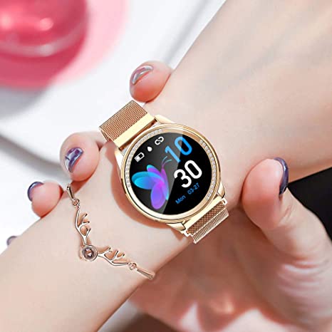 LEMFO Smart Watch, IP67 Waterproof Colorful Touch Screen Smart watch Women, Sleep Monitor, Heart Rate Monitor Fitness Watches For Women, SMS Call Notification Smart Watches for Android & iOS