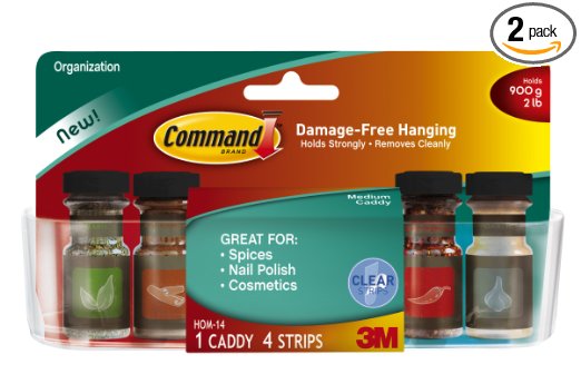 Command Clear Caddy, Medium, 1-Caddy, 2-Pack (2-Caddies Total)