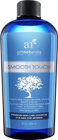 Art Naturals Smooth Touch Ingrown Hair Removal Serum Aftershave 236ML For Razor Burns Unsightly Bumps & Redness from Shaving or Waxing -For Men, Women, Face Body & Bikini Lines -Better then Tweezers