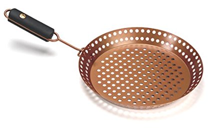 Copper Nonstick Grill Skillet with Removable Soft-Grip Handle
