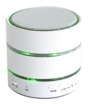 Generic Bluetooth Speaker Mini Portable Bluetooth Wireless Speaker with LED Light White