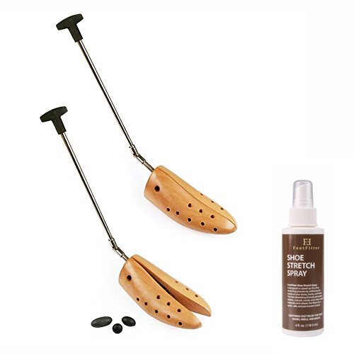 FootFitter Premium Professional Boot Stretcher Set (2 Boot Stretchers & 4 Oz. Bottle of Shoe Spray)