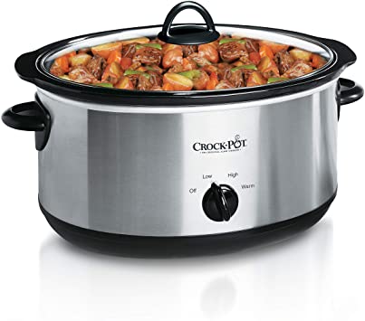 Crock-Pot 7-Quart Oval Manual Slow Cooker | Stainless Steel (SCV700SS)