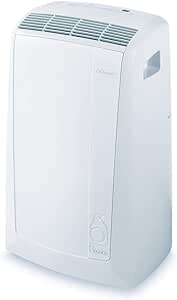 De'Longhi Pinguino PAC N90 ECO SILENT, Climatiseur Portable Silencieux avec Tuyau d'évacuation, 9 800 BTU/h - 2,5 kW - 85 m3, Gaz R290, 64 dB, Déshumidificateur, Classe A, Timer 12 Heures, Blanc