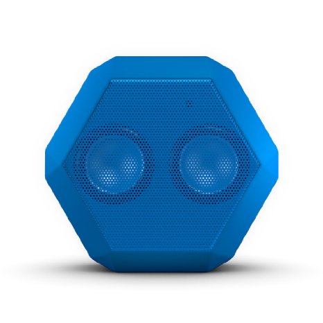 Boombotix Boombot REX Wireless Ultraportable Weatherproof Bluetooth Speaker for iPods Smartphones Tablets and Laptops - Electric Blue (Newest Version)