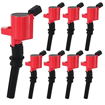 High Performance Ignition Coil Set of 8 for Ford Lincoln Mercury 4.6L 5.4L V8 Compatible with DG508 C1454 C1417 FD503