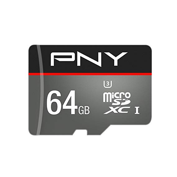 PNY Turbo MicroSDHC Memory Card 64 GB Class 10 UHS-1 U3 100 Mb/s (New Version)