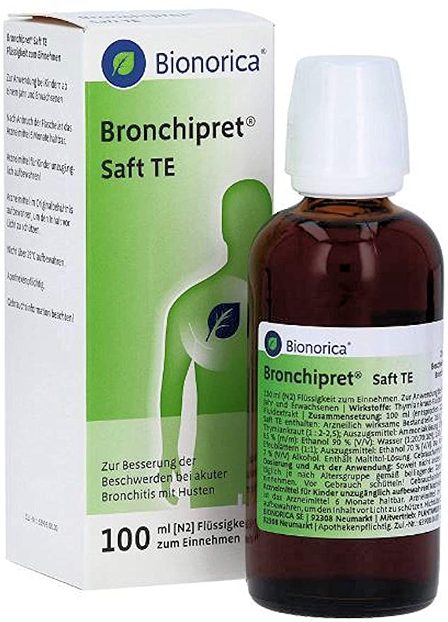 Bronchipret 100ml Oral Solution - Relief for Acute Bronchitis Cough, Bronchial Throat Respiratory Health
