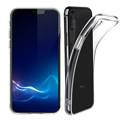 iPhone X Case, Arbalest Soft Premium TPU Clear Transparent Thin Slim Fit Cover, Bumper Drop Protection Shock Absorption Protective Case for Apple iPhone X / 10
