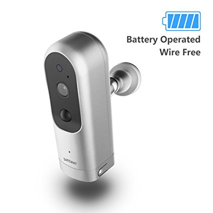 Wireless IP Camera, Safevant 100% Wirefree Camera Rechargeable Battery Powered Indoor HD Wifi Security Camera with Two Way Audio and Night Vision