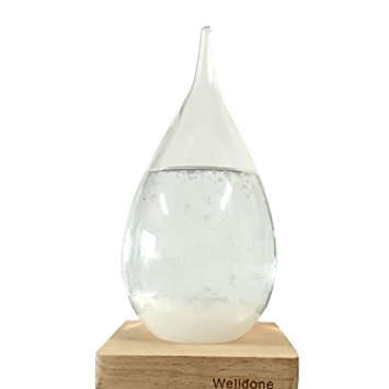 Welldone Creative Stylish Desktop Drops Storm Glass Crafts Weather bottle Forecast Bottle Barometer(large-1)
