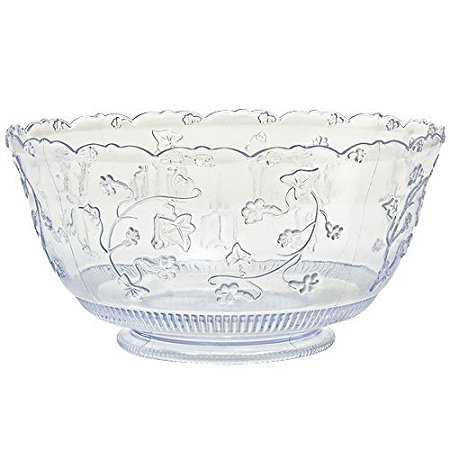 Party Dimensions 1 Count Plastic Punch Bowl, 12 Quart, Clear