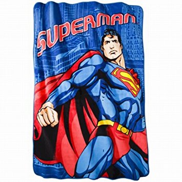 Superman Twin Size Micro Raschel Blanket