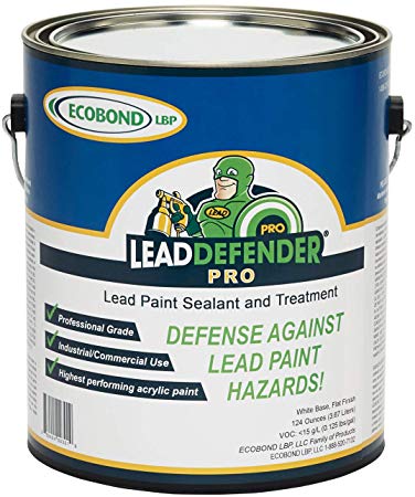 ECOBOND LBP Lead Defender Seal & Treat Lead Paint ECO-LBPLD-PRO-1001P ECOBOND Defender Pro Lead Based Paint Treatment and Sealant 1 Gallon White
