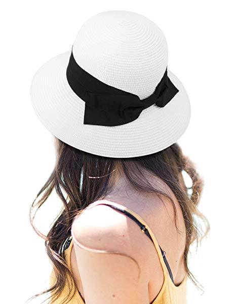 AbbyLexi Women Straw Sun Hat Packable Beach Hat