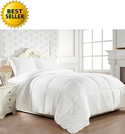 Celine Linen® Luxury Down Alternative Double-Filled Comforter 0 HypoAllergenic, Full/Queen , White