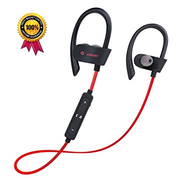Anburt Wireless Headphones, Best Bluetooth Wireless sport headphones,Headsets with Built-in Mic, waterproof Noise cancelling earbuds, sweatproof earphones for running, jogging gym