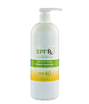 SPF Rx SUNBLOCK BULK SPF 40, Mineral Sunscreen With Zinc Oxide & Titanium Dioxide, Mineral Broad Spectrum Protection, Non-Greasy, 1 Quart