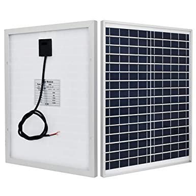 ECO-WORTHY 25 Watt 12 Volt （Update) Polycrystalline Solar Panel Module Off Grid Battery Charging RV Boat