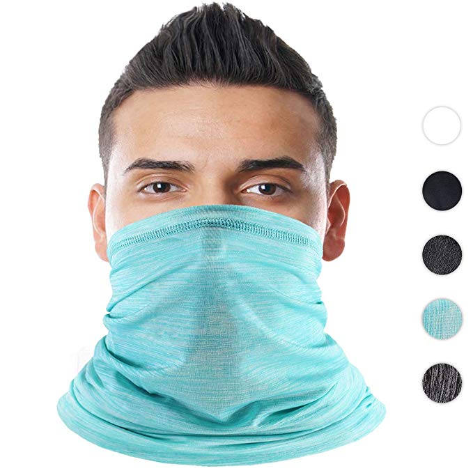 Achiou Summer Face Scarf Mask - Dust, Sun Protection Neck Gaiter Thin Windproof, Breathable Fishing Running Cycling Cool