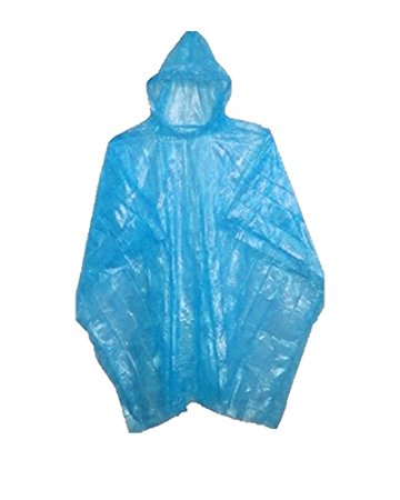 Emergency Disposable Rain Ponchos Various Colors - 5, 10, or 200 Pack